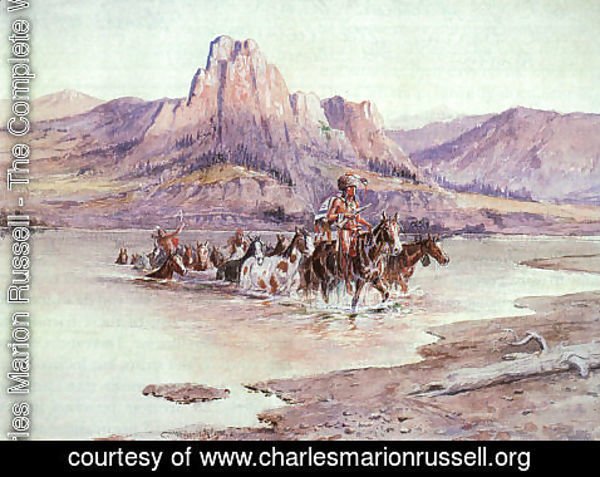 Charles Marion Russell - Return of the Horse Thieves 1900