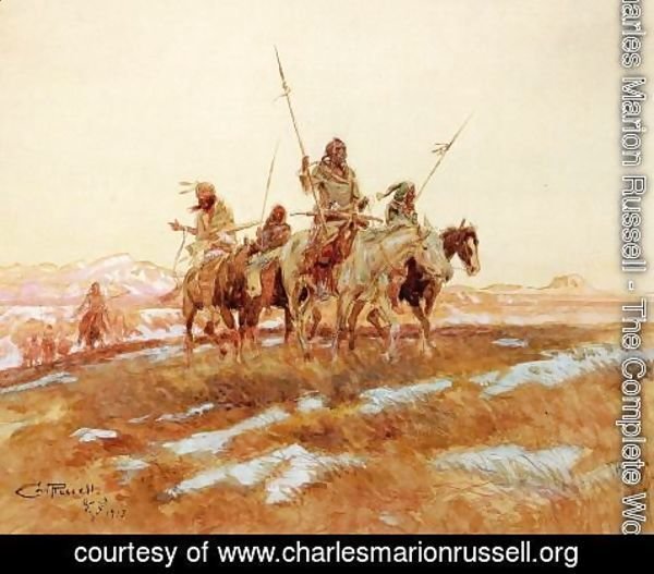 Charles Marion Russell - Piegan Hunting Party