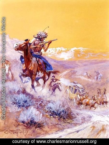 Charles Marion Russell - Indian Attack