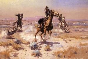 Charles Marion Russell - At Rope's End