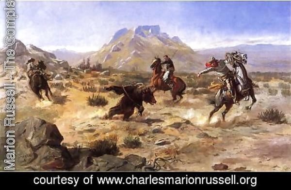 Charles Marion Russell - Capturing the Grizzly