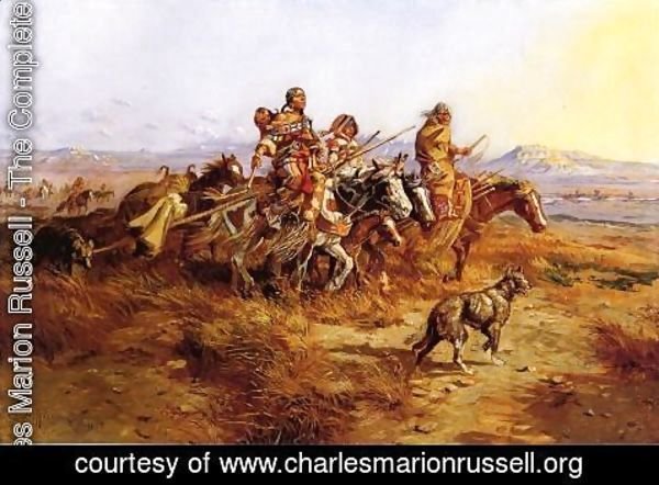 Charles Marion Russell - Indian Women Moving