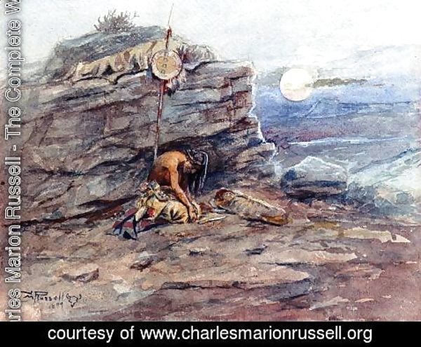 Charles Marion Russell - Mourning Her Warrior Dead 2