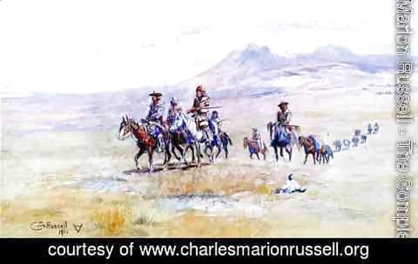 Charles Marion Russell - Coming across the Plain