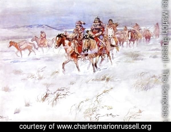 Charles Marion Russell - Crees Coming in to Trade