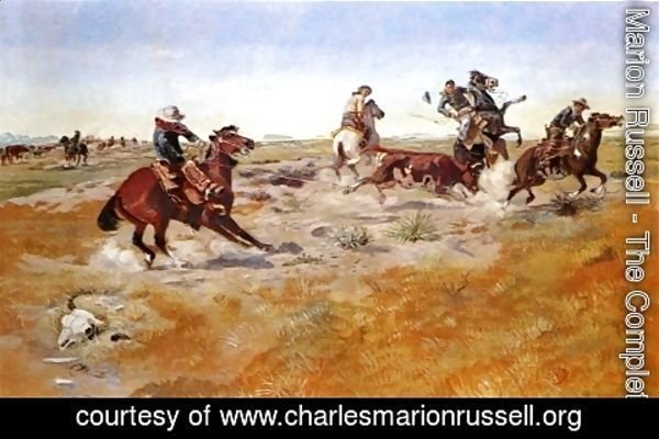 Charles Marion Russell - The Judith Basin Roundup