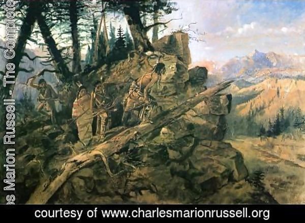 Charles Marion Russell - Plunder on the Horizon