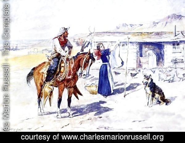Charles Marion Russell - Thoroughman's Home on the Range
