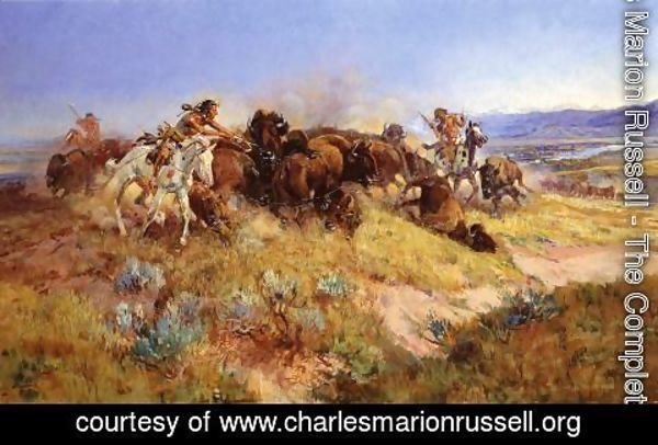 Charles Marion Russell - Buffalo Hunt No.40