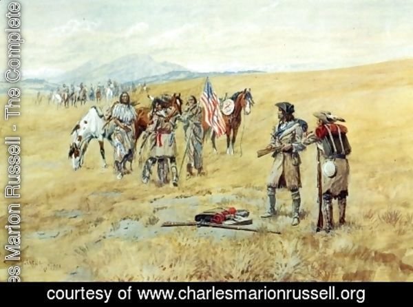 Charles Marion Russell - Captain Lewis Meeting the Shoshones I