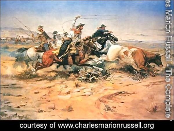 Charles Marion Russell - Herd Quitters