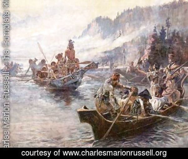 Charles Marion Russell - Lewis and Clark on the Lower Columbia