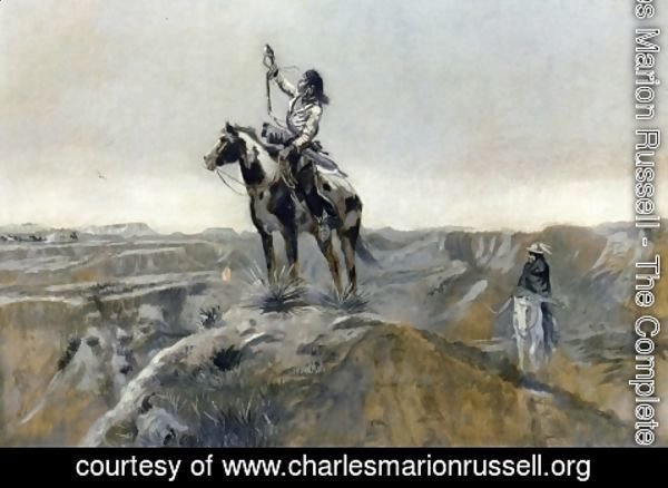 Charles Marion Russell - WAR (also known as Indian Telegraphing)