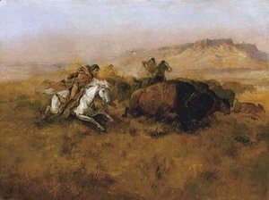 Charles Marion Russell - Buffalo Hunt No. 12
