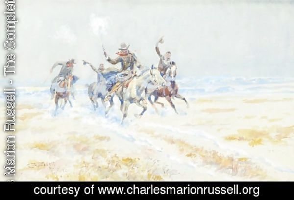 Charles Marion Russell - Cowboys on the Plains