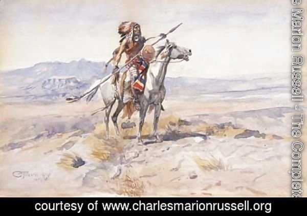 Charles Marion Russell - Indian on Horseback 2