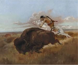 Charles Marion Russell - Buffalo Hunting