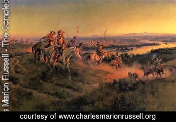 Charles Marion Russell - The Salute of the Robe Trade