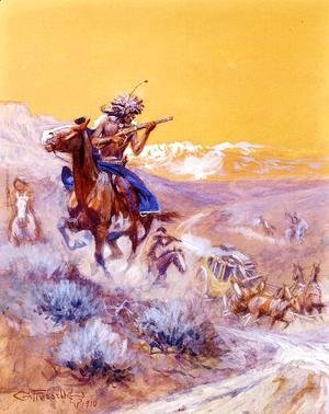 Charles Marion Russell - Indian Attack