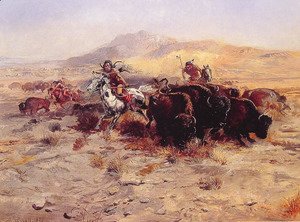 Charles Marion Russell - Buffalo Hunt