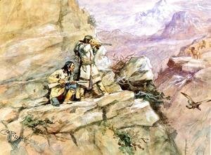 Charles Marion Russell - Hunting Big Horn Sheep
