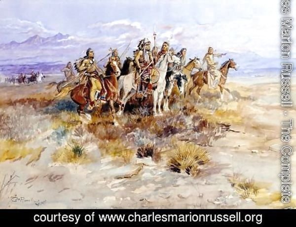 Charles Marion Russell - Indian Scouting Party