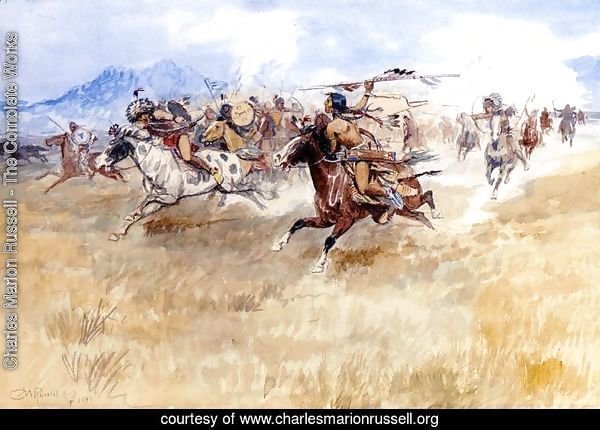 The Battle Between the Blackfeet and the Piegans