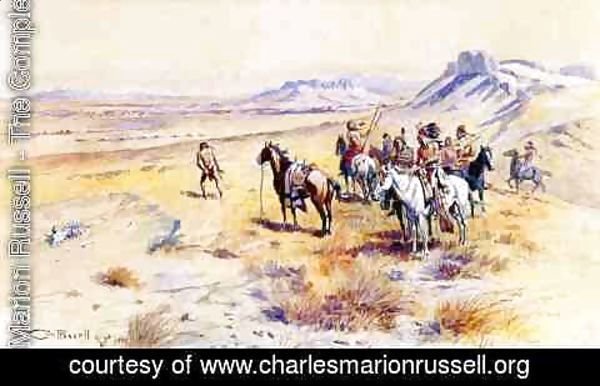 Charles Marion Russell - Indian War Party