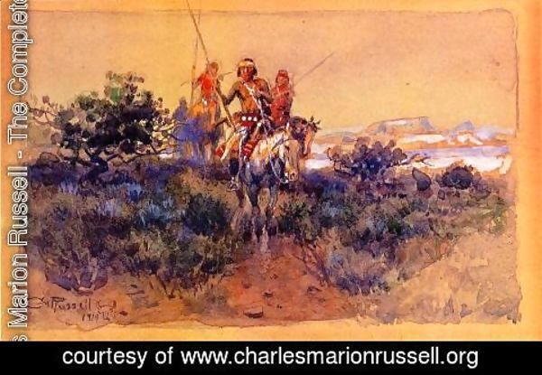 Charles Marion Russell - Return of the Navajos