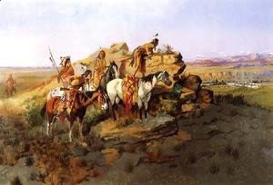 Charles Marion Russell - Watching the Settlers