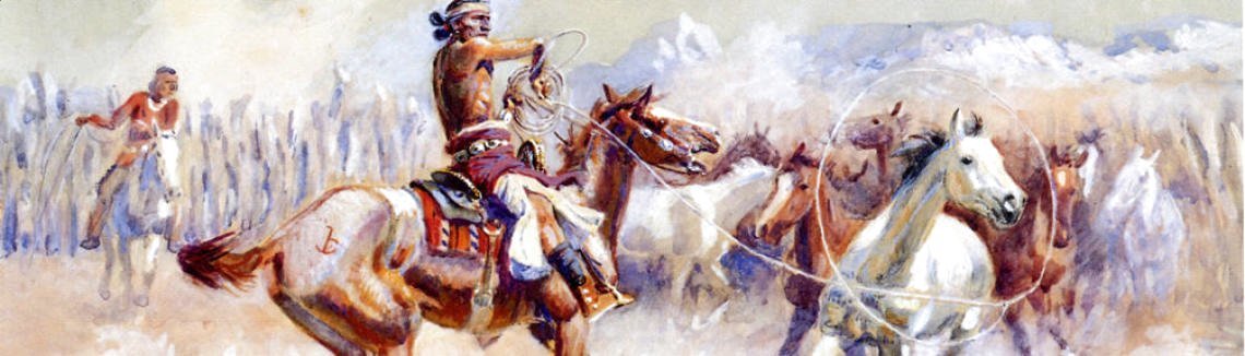 Charles Marion Russell - Navajo Wild Horse Hunters