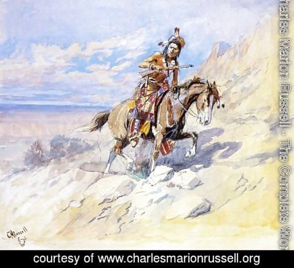 Charles Marion Russell - Indian on Horseback