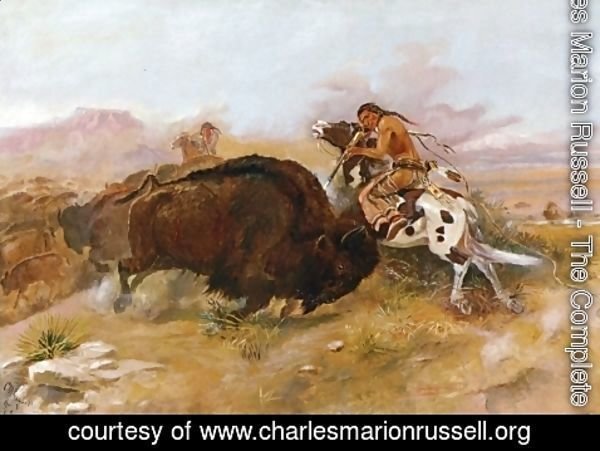 Charles Marion Russell - Meat for the Tribe
