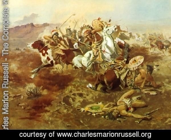 Charles Marion Russell - Indian Fight, #1