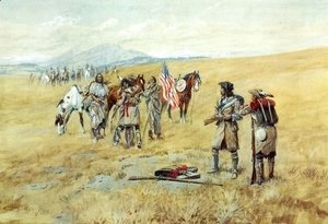 Charles Marion Russell - Captain Lewis Meeting the Shoshones I