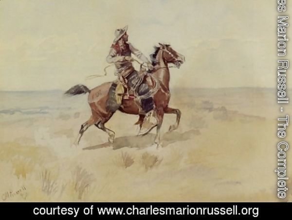 Charles Marion Russell - Cowboy On The Range
