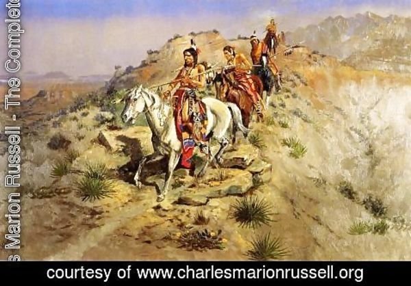 Charles Marion Russell - Outnumbered 1898