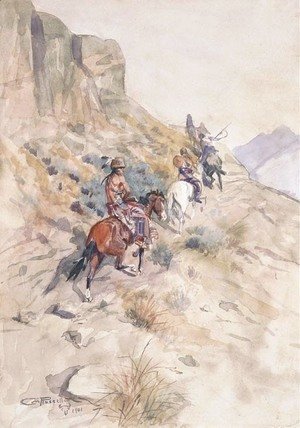 Charles Marion Russell - Indians on a Mountain Path