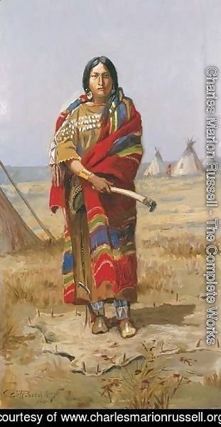 Charles Marion Russell - Indian Squaw
